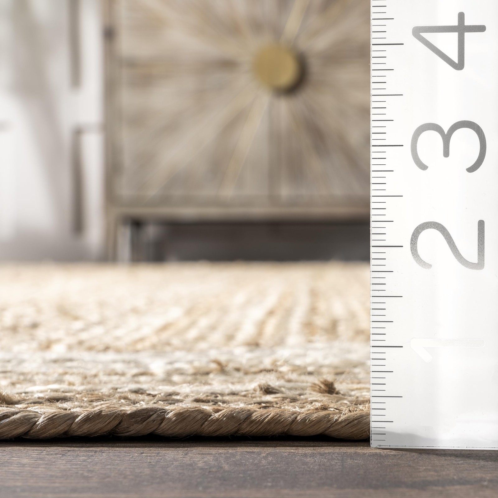 Rikki Off-White/Natural, 4' x 6' Oval, Coastal Braided, Jute, Soft and Textur... thumbnail 9
