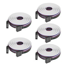 5 PCS 22AWG 5Pin JST Male Female LED Connector Extension Cable 6.56FT/2m