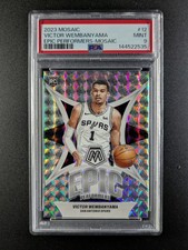 2023-24 Panini Mosaic VICTOR WEMBANYAMA RC Prizm Epic Performers #12 PSA 9