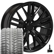 Set4 20 Satin Black 5773 Rims 24545r20 27540r20 Tires Tpms Fit Camaro Set4 20 Satin Black 5773 Rims 24545r20 27540r20 Tires Tpms Fit Camaro