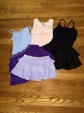 Dance Youth Leotards Tutu Skirts Bundle Lot Of 5 Size 6/7 Ballet Jazz Lyrical