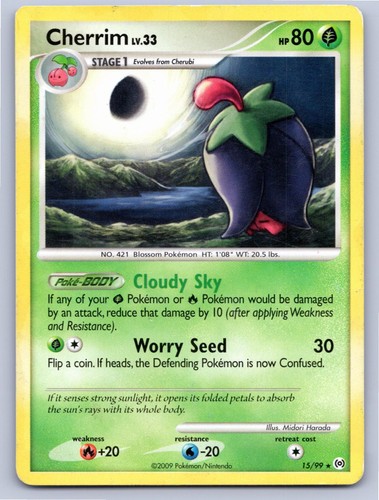 2009 POKEMON ARCEUS CHERRIM 15/99 R NM A103233 FREE S&H