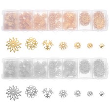 2 Boxes Jewelry Making Beads Caps Flower for Accessories Floral Spacer