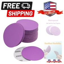 3 Inch 2000 Grit Wet Dry Sandpaper, 50pcs Sanding Disc, Hook and Loop Alumin...