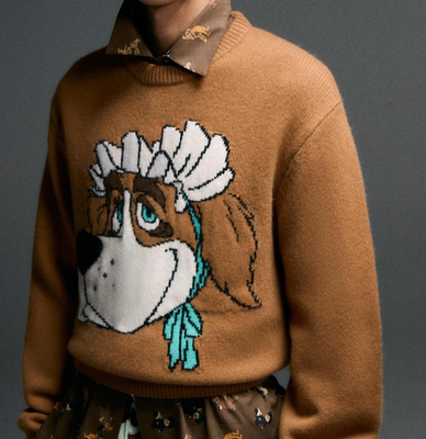 Zara x Harry Lambert x Disney Nana Peter Pan Wool Jumper Brown L