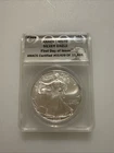ANACS MS70 Silver Eagle First Day of Issue Coin
