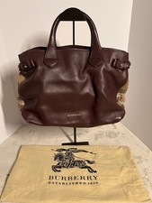 Burberry House Check Medium Banner Tote Burgundy