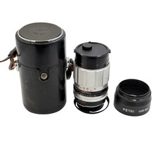 Petri 135mm f3.5 CC Telephoto Lens Vintage Petri Mount with Hood and Case