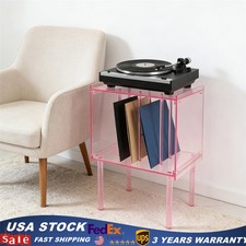 Acrylic Side Table Acrylic Record Player Stand Record Player Stand with Storage