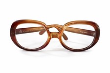 Christian Dior Round Brown Plastic Eyeglasses Frame 2201 Original 1970s Canada