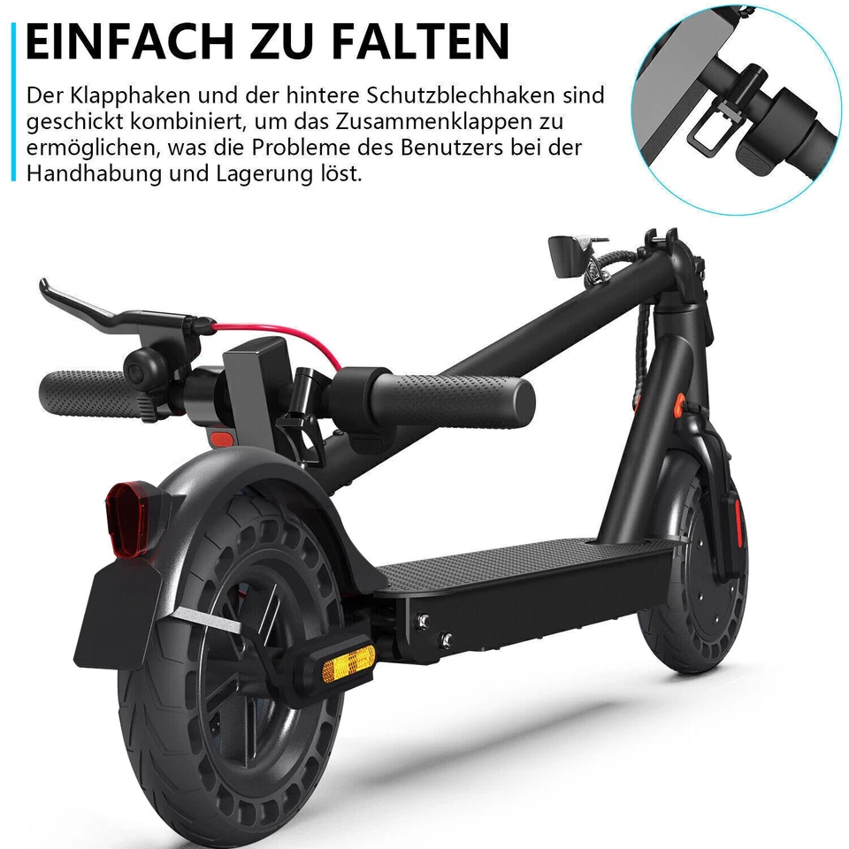 Faltbarer E-Scooter Elektro Scooter mit Straßenzulassung E Roller APP bis 30KM - Bild 2 von 4