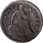 1852 5c Seated Liberty Half Dime ~ VF Details - Bent