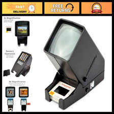 35mm Slide Film Viewer - Battery Operated, 3X Magnification, LED Light Perfe