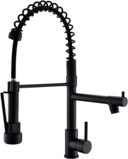 Kitchen Faucets with Pull down Sprayer,Matte Black Single Handle Single Hole,L