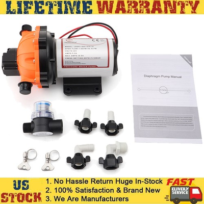 #ad High Pressure RV Water Pump For Caravan Boat Camping Farm 12V 80PSI 26.5LPM Flow $115.99