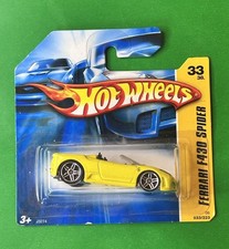 Hot Wheels Ferrari F430 Spider Yellow Short  Card 