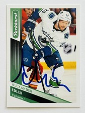 Alexander Edler Canucks Autographed 2019-20 Parkhurst Hockey NHL Card #191 COA