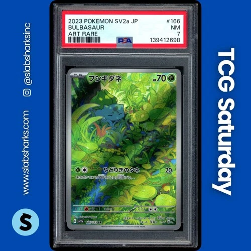 2023 POKEMON SCARLET & VIOLET POKEMON 151 JP #166/165 BULBASAUR ART RARE PSA 7