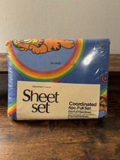 Vintage Perma Prest Sheets Garfield Coordinated 4 Piece Full Set