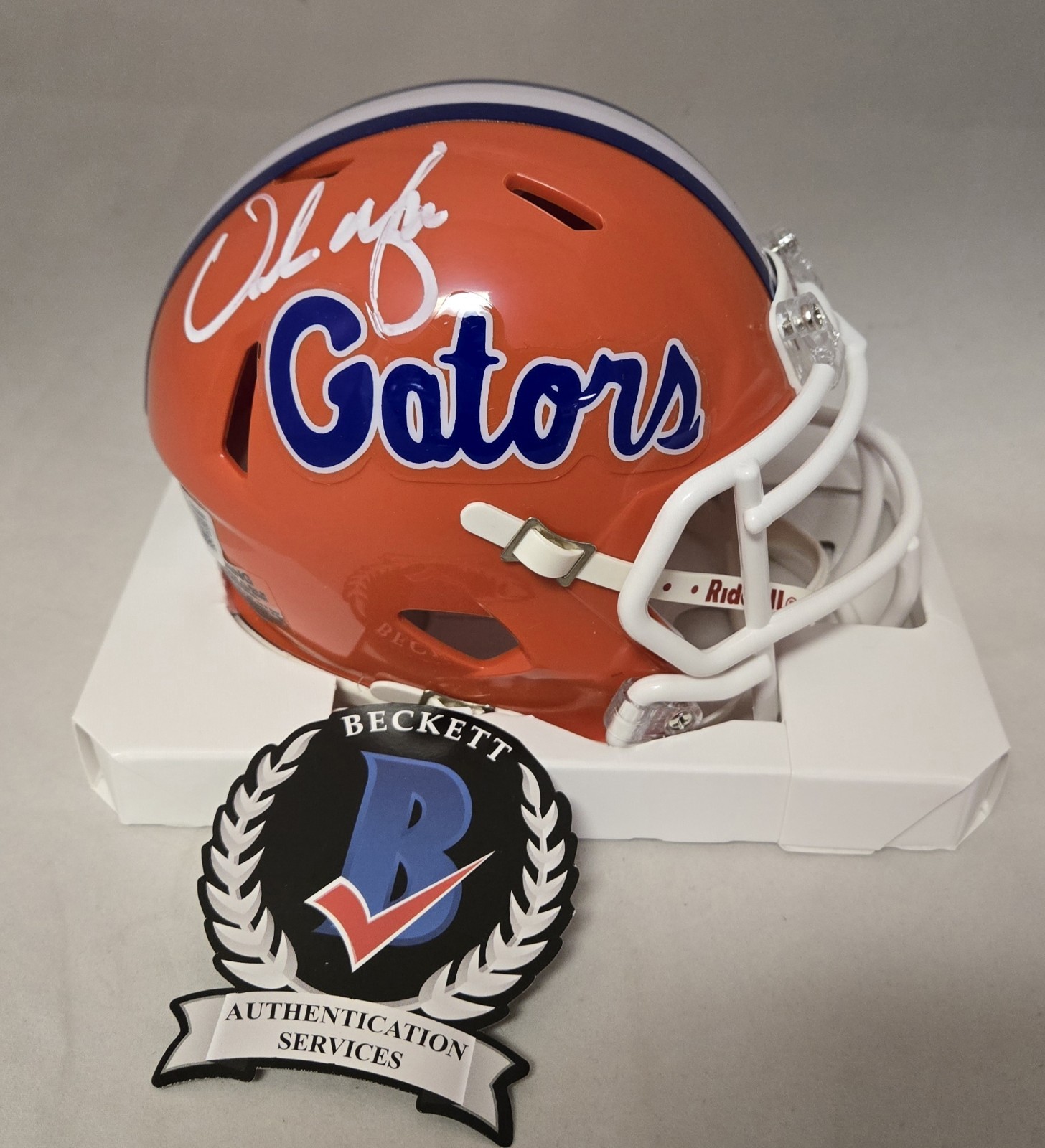 Urban Meyer Autographed Signed Florida Gators Speed Mini Helmet Beckett Auto Football 