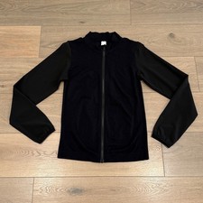 Z BY ZELLA Black Seamless Full-Zip Active Running Workout Exercise Jacket Size S