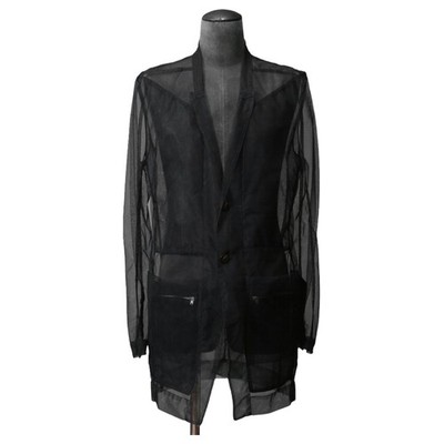 Rick Owens 23SS EDFU LIDO Sheer Tulle Blazer Jacket Size 50 Black F/S