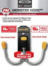 New McGuire-Nicholas Monster Hook Clip 93333 Tool Hanger Yellow & Black