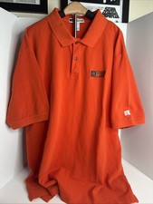 Vintage 90s Auburn Tigers Russell Athletic Polo Shirt XL Orange Cotton Embroider