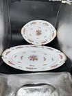 MORIYAMA VTG OCCUPIED JAPAN LARGE PLATTERS 16.5"  And 11” DRESDEN FLOWERS — photo 1