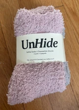 NEW UnHide Softie Socks 2-Pack - Rosy Baby & Greige Goose - 1 Size Women's 5-11