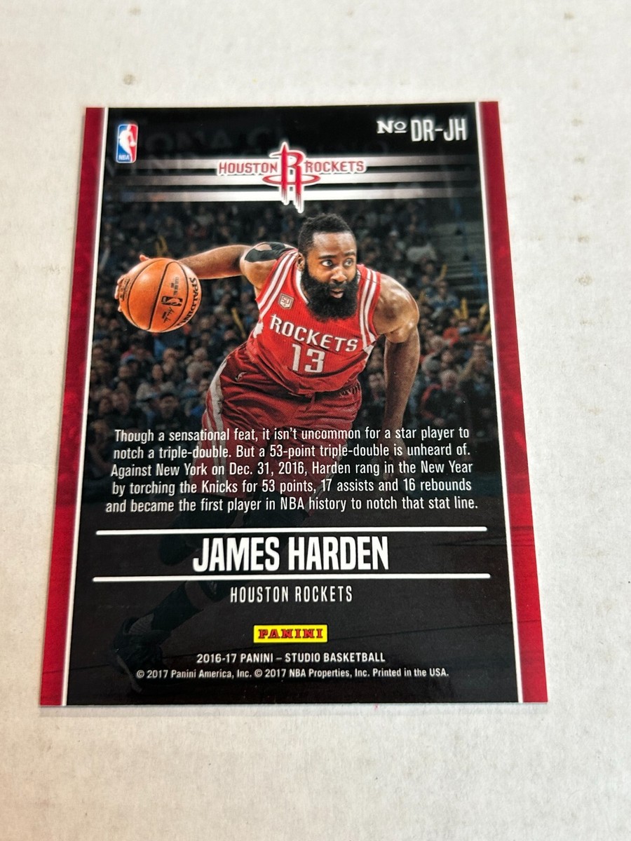 2016-17 PANINI STUDIO JAMES HARDEN DRIVEN FOIL ROCKETS SP | eBay
