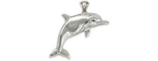 Dolphin Jewelry Sterling Silver Handmade Dolphin Pendant  DLP3-P