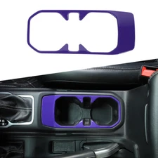 1X Front Water Cup Holder Panel Decor Cover For Jeep Wrangler JL JT 2018+ Purple