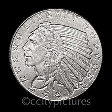 1/10 oz GSM Incuse Indian 999 Fine Silver BU Round #3