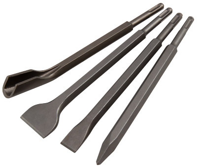 Meißel Set 4-teilig Spitz- Flach- Breit und Hohlmeißel Bohrhammer SDS-Aufnahme