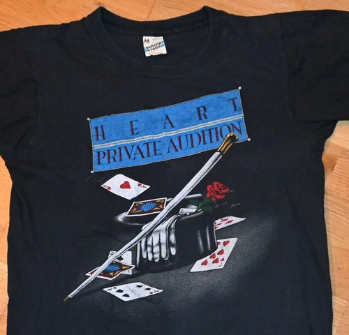 HEART rock concert tour tee t-shirt S/M 70's 80 1980s vintage concert t-shirt, vintage, single stitch, B+ condition
