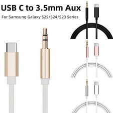 Aux Cable for Samsung in Car, USB C to 3.5mm Jack Audio Lead for Transfer Music