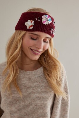 NWT By Anthropologie Embellished Headband Ear Warmer Wine | eBay display picture 1