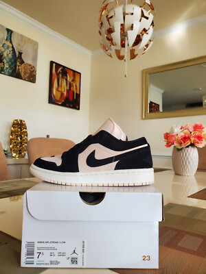 Women Nike Air Jordan 1 Low Black Guava Ice High Mid DC0774-003 Sz