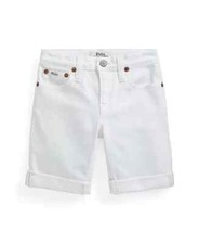 NWT Polo Ralph Lauren Boys Sullivan Slim Stretch Denim Shorts White 2/2T