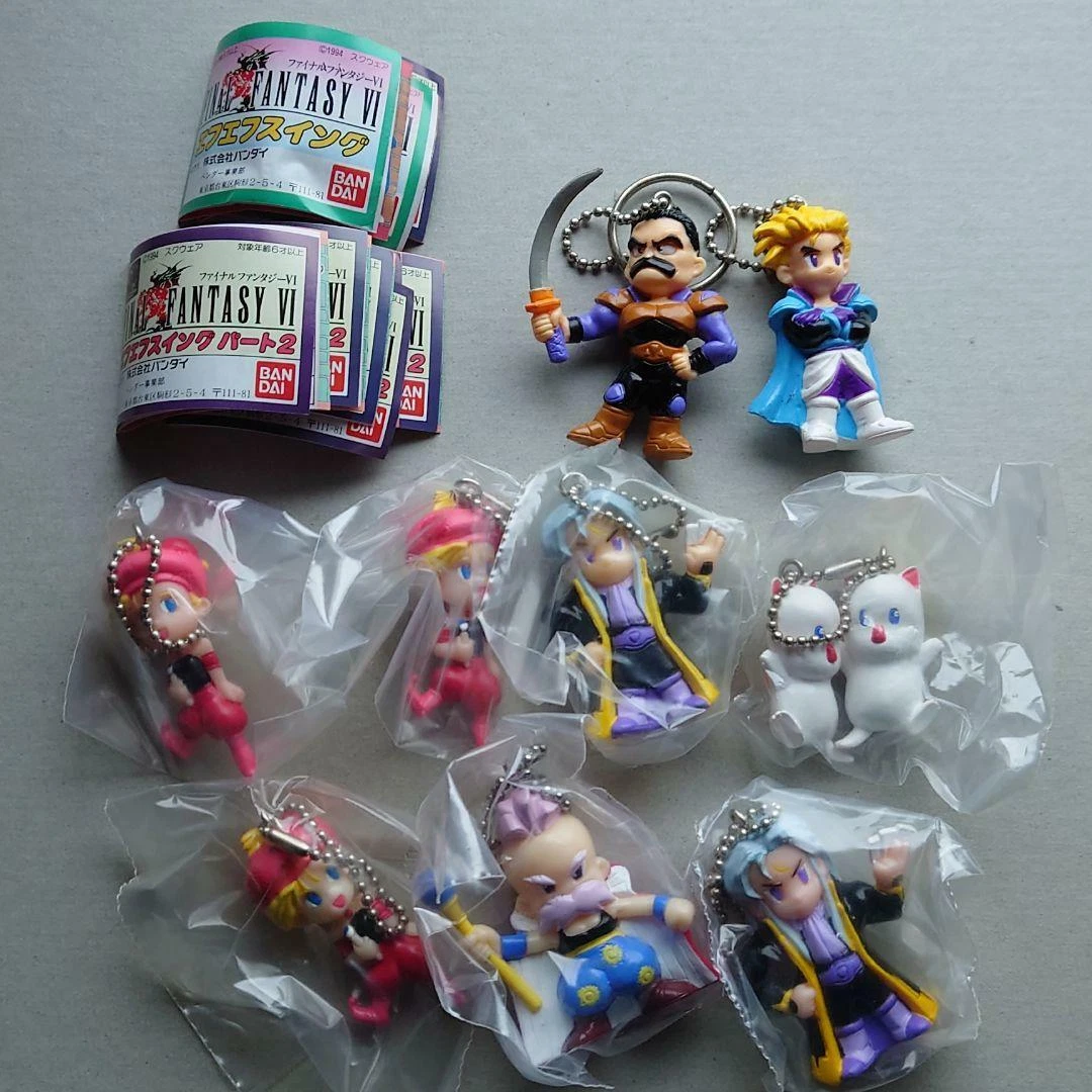 FINAL FANTASY 6 VI Figure Keychain Swing Lot of 9 Part 1~3 Mog