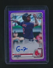 GILBERTO JIMENEZ 2020 BOWMAN CHROME 1ST PURPLE REFRACTOR RC AUTO 010/250 #CPA-GJ