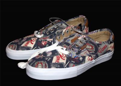 VANS Chima Pro Script Logo Leather Trim Canvas Shoes 2 Sets Laces Mens 7 NWT