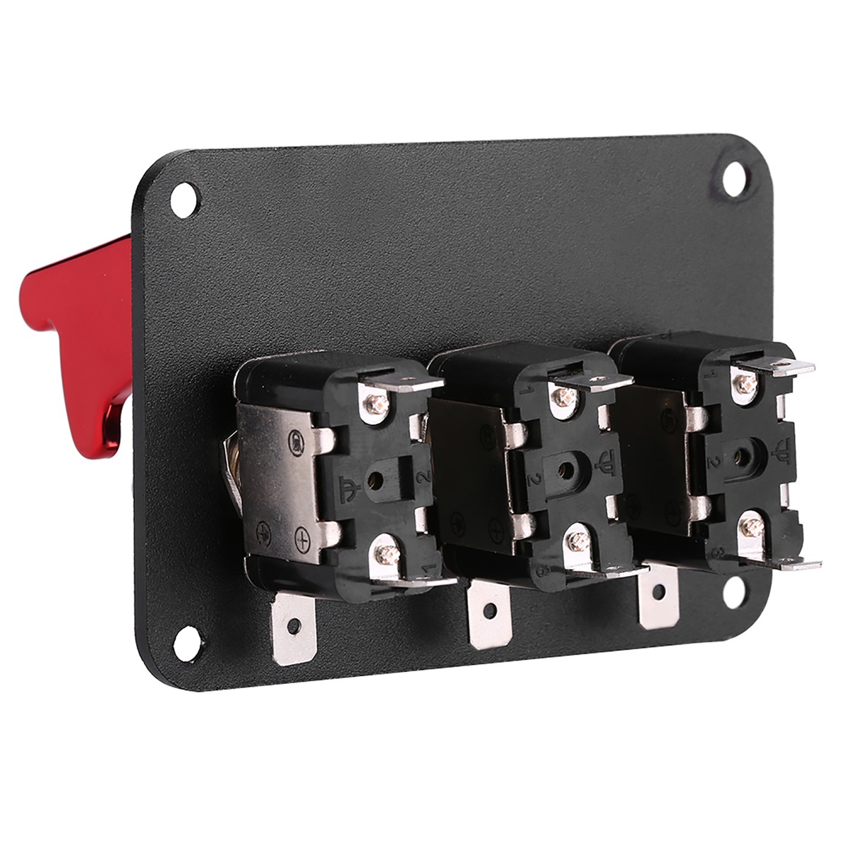 3 Accessory Switch Panel With Battery Disconnect Toggle Race Car Switch ...