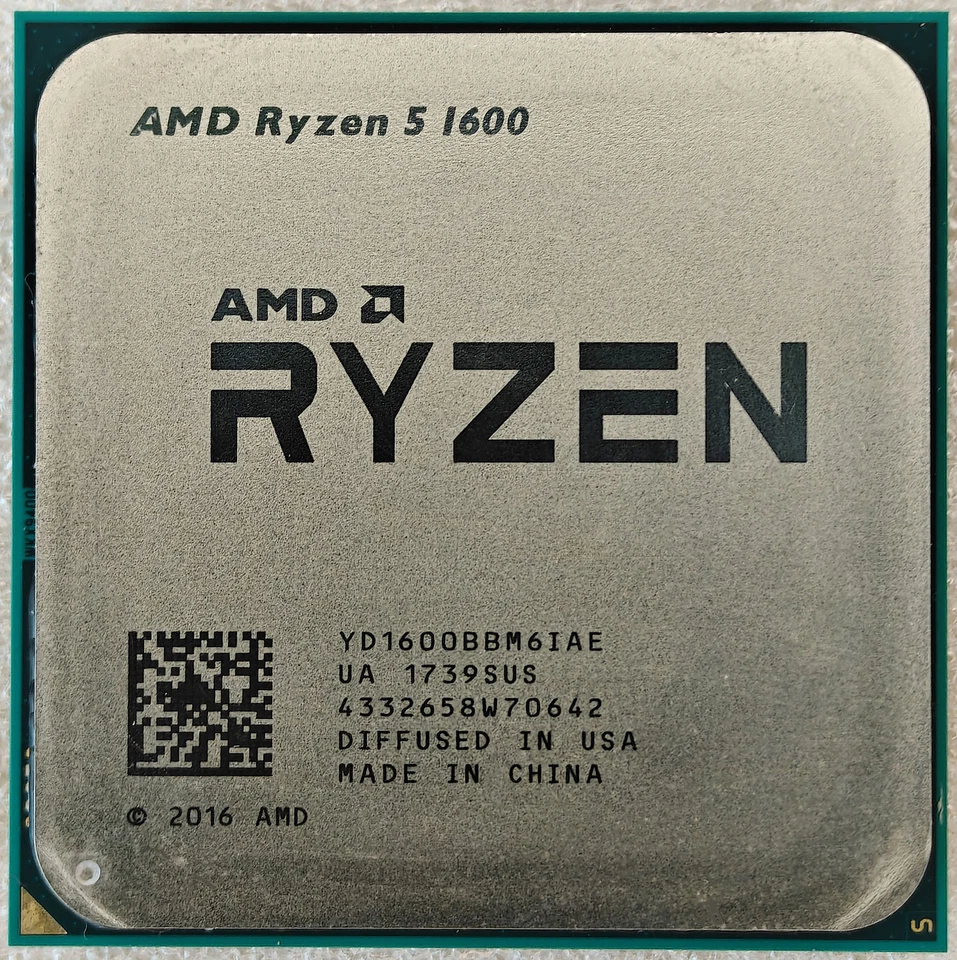 AMD Ryzen 5 1600 Desktop Prozessor 6-Core 3.2-3.6 GHz Socket AM4 65W - Bild 1 von 2