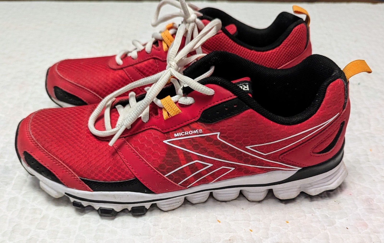 SAOLA REEBOK Scarpe da corsa uomo 10 ROSSE Microweb M47496