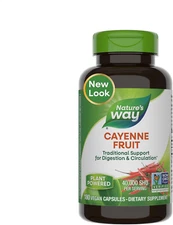 Nature's Way Cayenne Pepper 40,000 SHU Potency, Non-GMO & Gluten Free Capsules