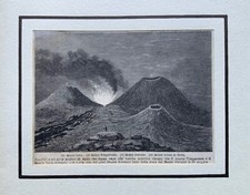 Monte Etna - Veduta del vulcano eruzione 1911 Monte Nero - Stampa d’epoca