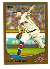 2013 Topps Update GOLD #US298 Luis Avilan Serial #'d 1250/2013 Mint Atlanta