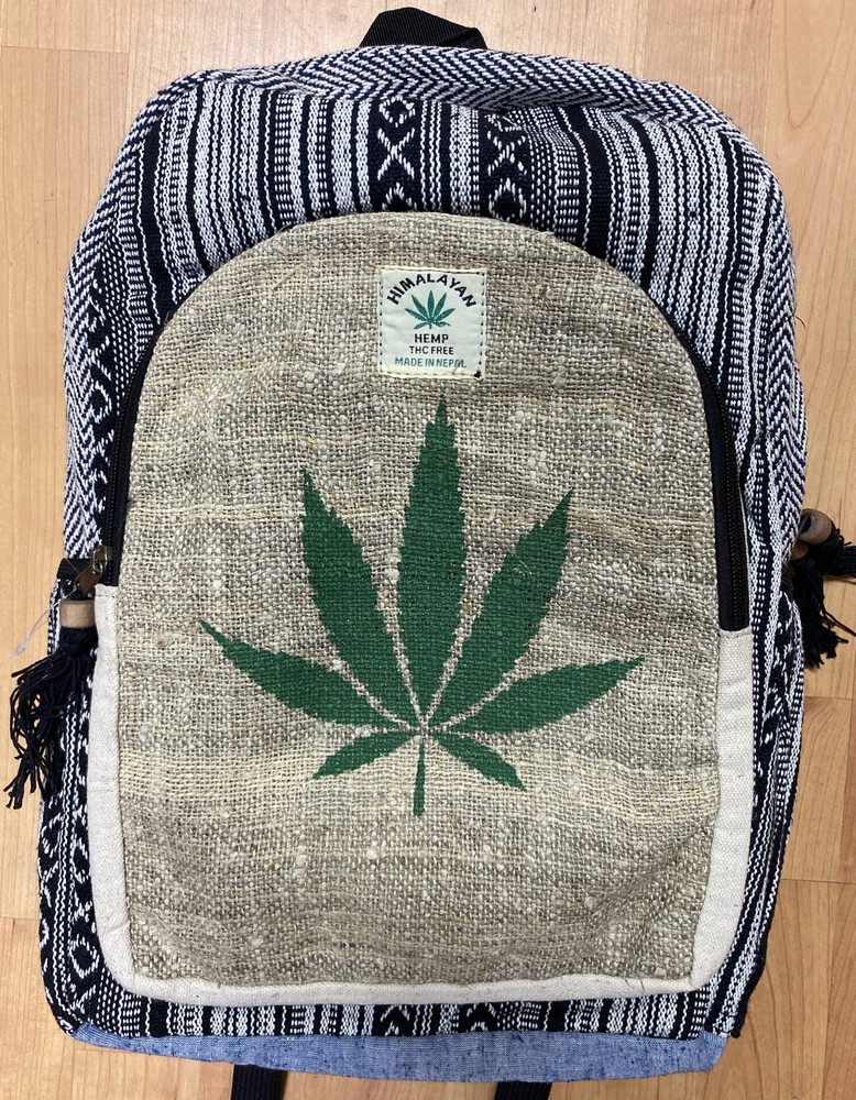 Himalayan Hemp Marijuana Screen Print Back Pack Backpack Book Bag